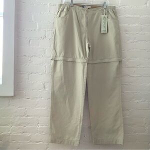 New Sportif Womens Convertible Cargo Utility Pants Size 14 NWT Outdoor Casual